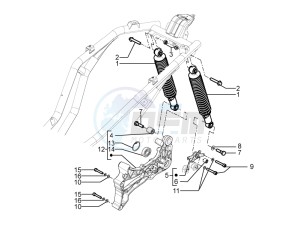 BV 350 4T 4V ie E3 ABS (USA) Usa drawing Rear suspension - Shock absorber/s