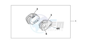 CBF1000TA Europe Direct - (ED / ABS) drawing 33L PANNIER PEARL COOL WHITE