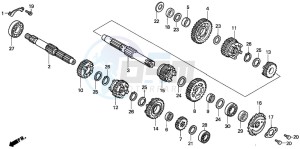 XLR125R drawing TRANSMISSION