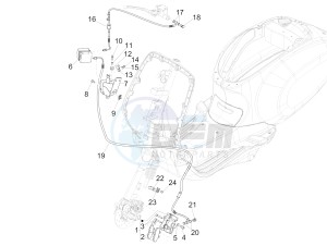 125 4T 3V ie Primavera (EMEA) (Ch, IT) drawing Brakes pipes - Calipers (ABS)