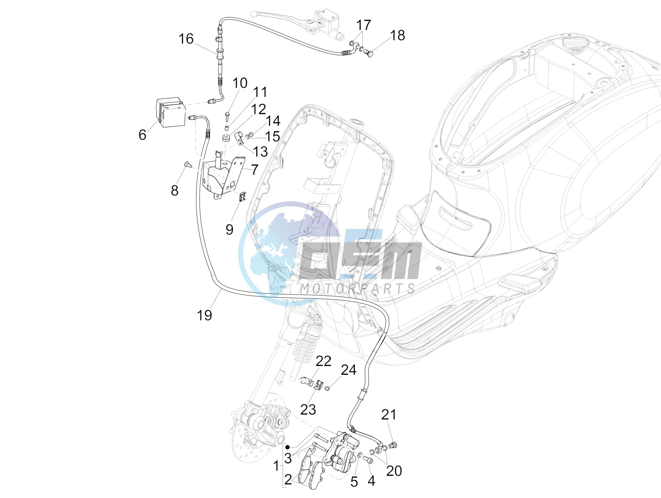 Brakes pipes - Calipers (ABS)