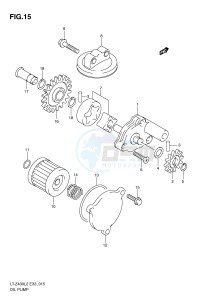 LT-Z400 (E33) drawing OIL PUMP