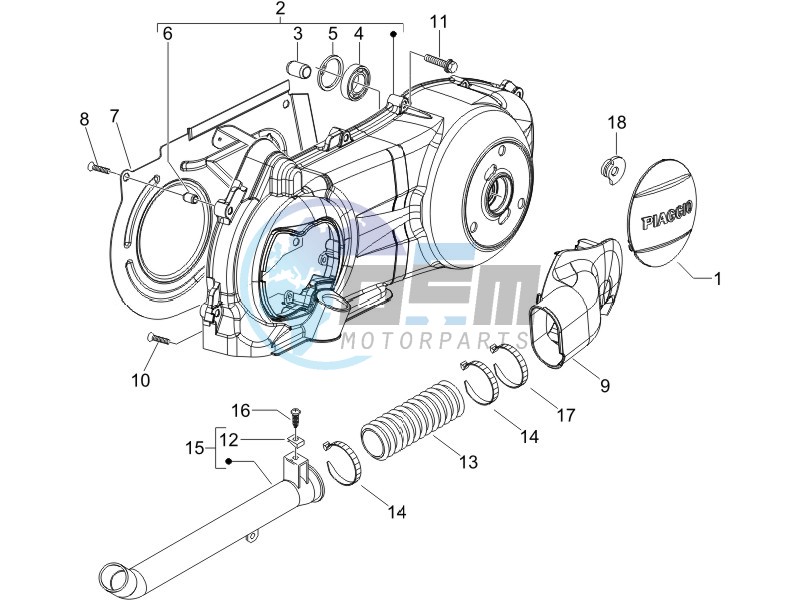 Crankcase cover - Crankcase cooling