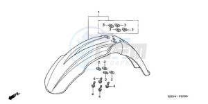 CRF250R9 Europe Direct - (ED / CMF) drawing FRONT FENDER