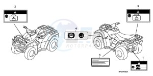 TRX500FEB drawing CAUTION LABEL ( ED)