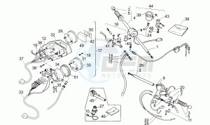 RS 125 drawing Handlebar - Controls