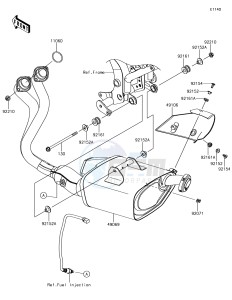 NINJA 650 EX650KHFA XX (EU ME A(FRICA) drawing Muffler(s)