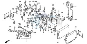 ST1100 drawing COWL STAY (ST1100AN/AP/AR)