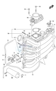 DF 150 drawing Intake Manifold/Throttle Body (Model: TG/ZG)