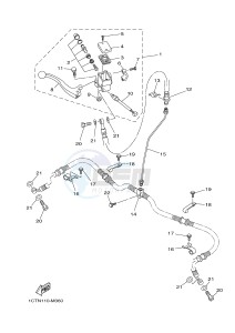 YFM450FWAD YFM45FGPAD GRIZZLY 450 EPS (1CTU 1CTV) drawing FRONT MASTER CYLINDER