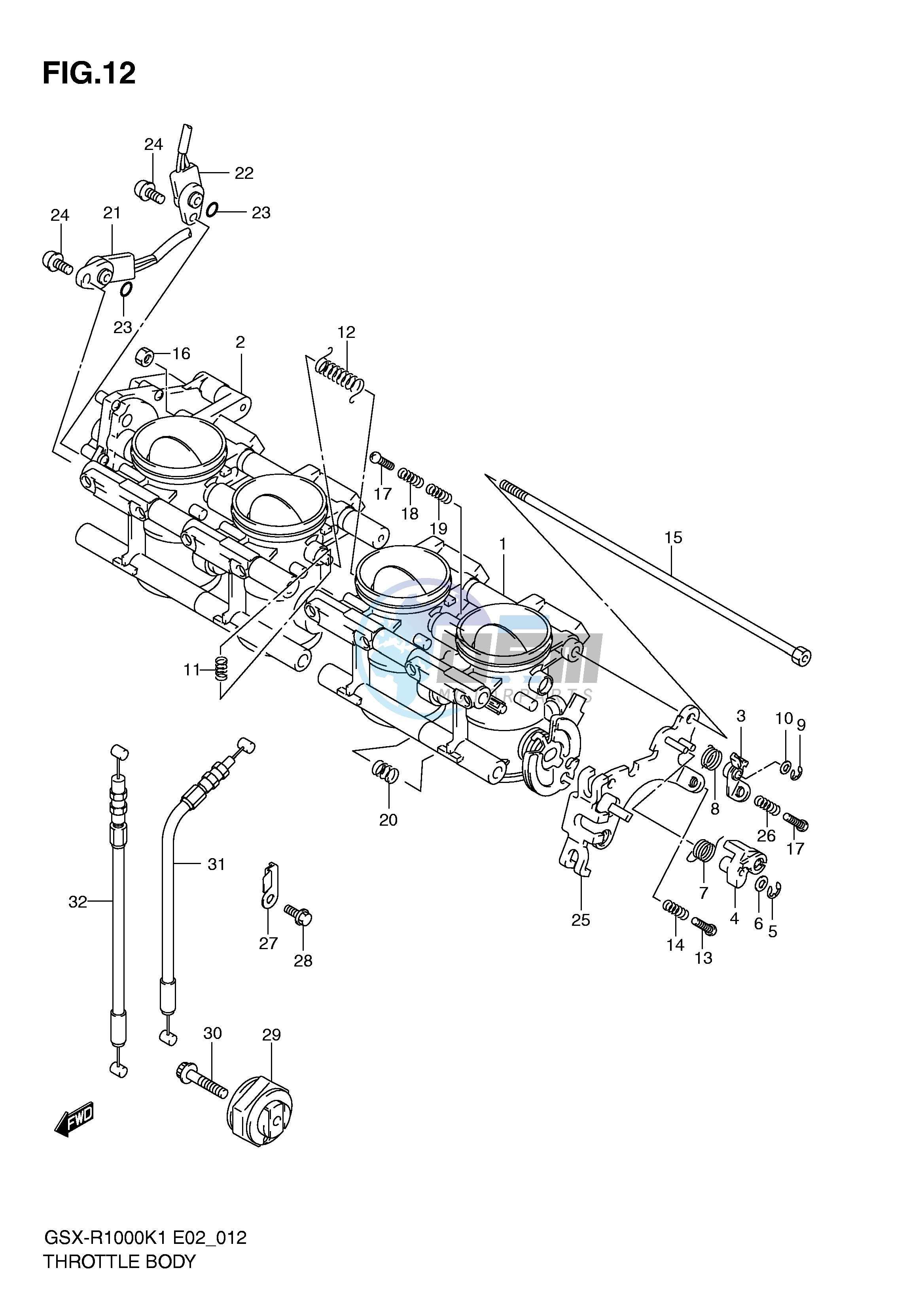 THROTTLE BODY (GSX-R1000K1)