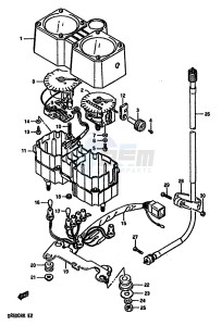 DR600R (E2) drawing SPEEDOMETER (MODEL H J K)