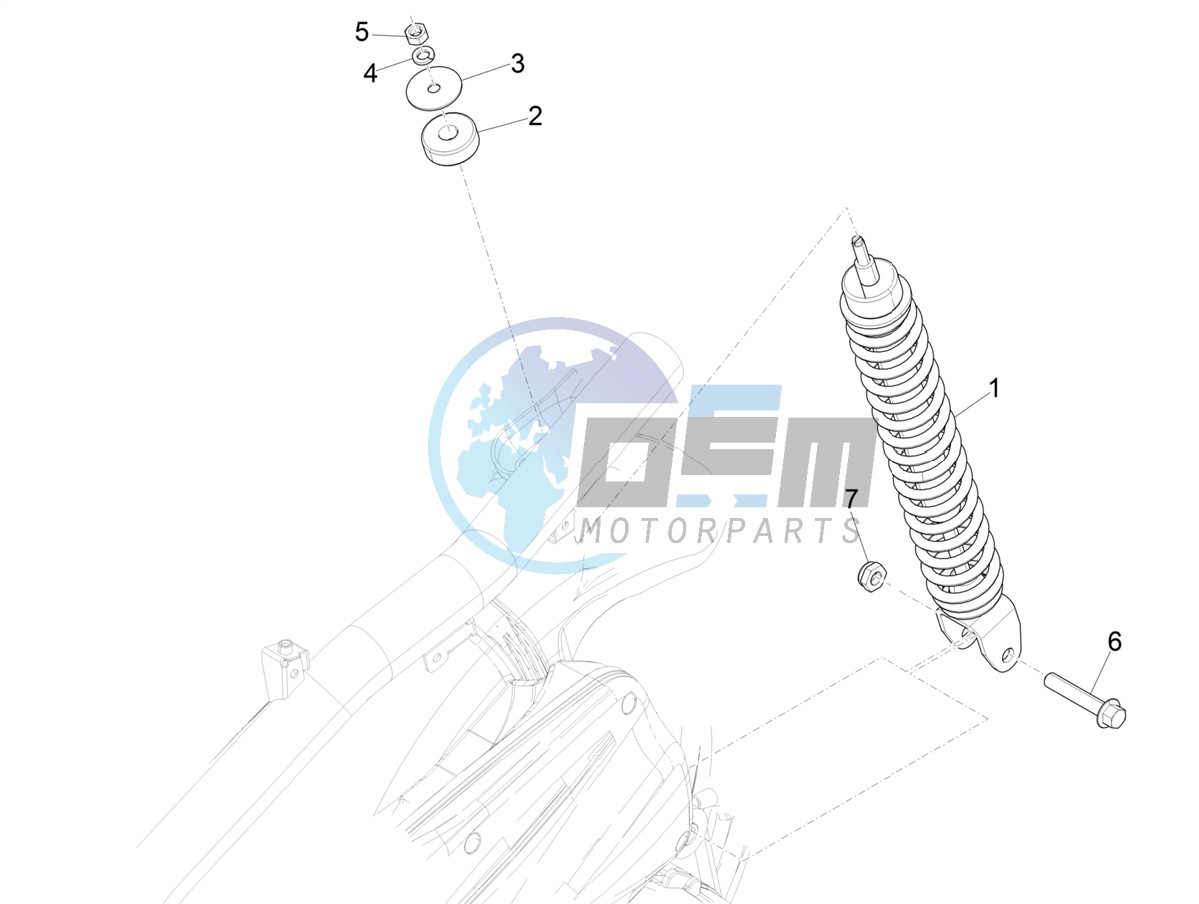 Rear suspension - Shock absorber/s