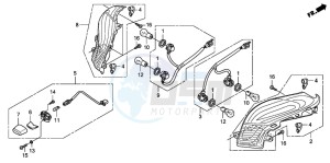 FES150 125 S-WING drawing REAR COMBINATION LIGHT (FES1257/A7)(FES1507/A7)