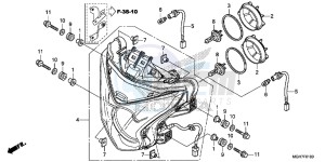 VFR1200XLF CrossTourer - VFR1200X 2ED - (2ED) drawing HEADLIGHT