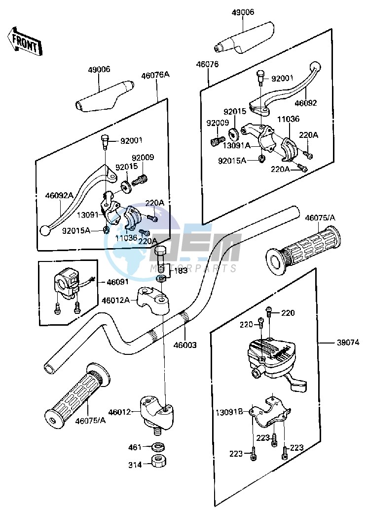 HANDLEBAR -- 84-85 C2_C3- -