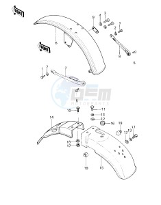 KZ 650 F (F1) drawing FENDERS