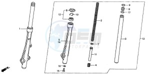 ANF125 drawing FRONT FORK