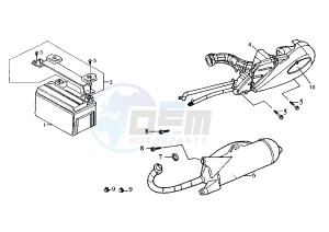 CINDERELLA - 50 cc drawing INTAKE-EXHAUST