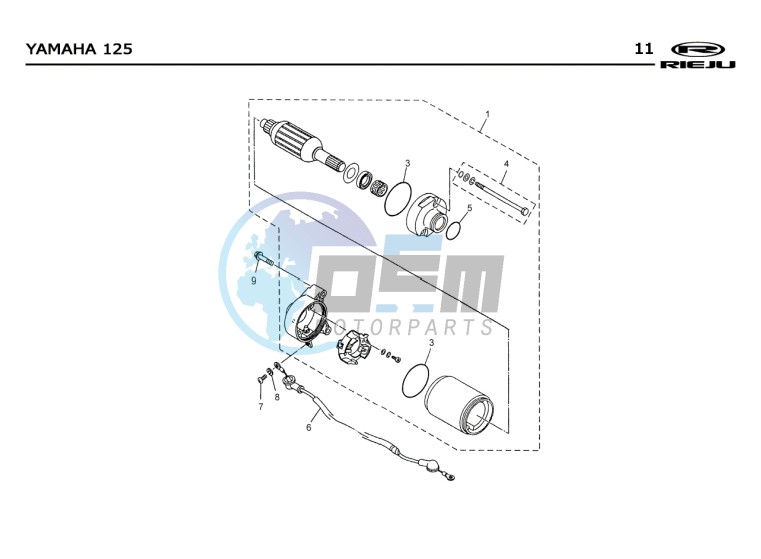 HOSE CONNEXIONS TANKS  Yamaha 125 4t Euro 2