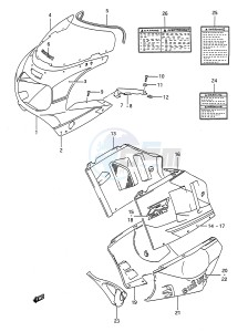 GSX-R750 (E28) drawing COWLING BODY (05X)