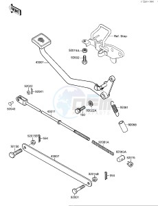 EL 250 B [ELIMINATOR[ (B2-B3) [ELIMINATOR drawing BRAKE PEDAL_TORQUE LINK