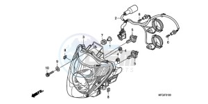 CB600FA3A UK - (E / ABS MKH ST) drawing HEADLIGHT