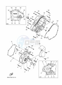 YZF125-A YZF-R125 (B5G4) drawing CRANKCASE COVER 1