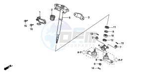 TRX500FM drawing STEERING SHAFT