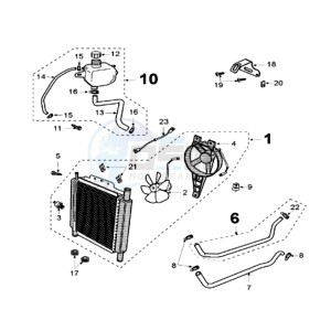 SAT125 drawing COOLING SYSTEM