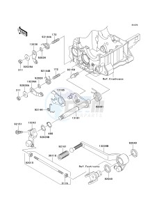 ZR 1200 A [ZRX1200R] (A4-A5) drawing GEAR CHANGE MECHANISM