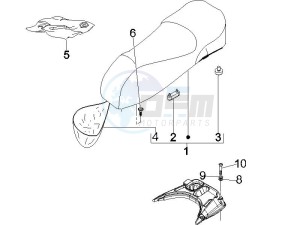 GTV 125 4T (Euro 3) drawing Saddle - Tool roll