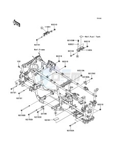 BRUTE FORCE 750 4x4i EPS KVF750HEF EU drawing Engine Mount