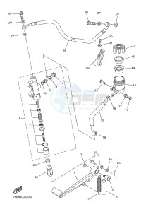 YZF-R1 YZF-R1M 998 R1 (2SG5 2SG6) drawing REAR MASTER CYLINDER