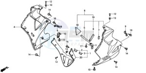 VFR800FI drawing LOWER COWL