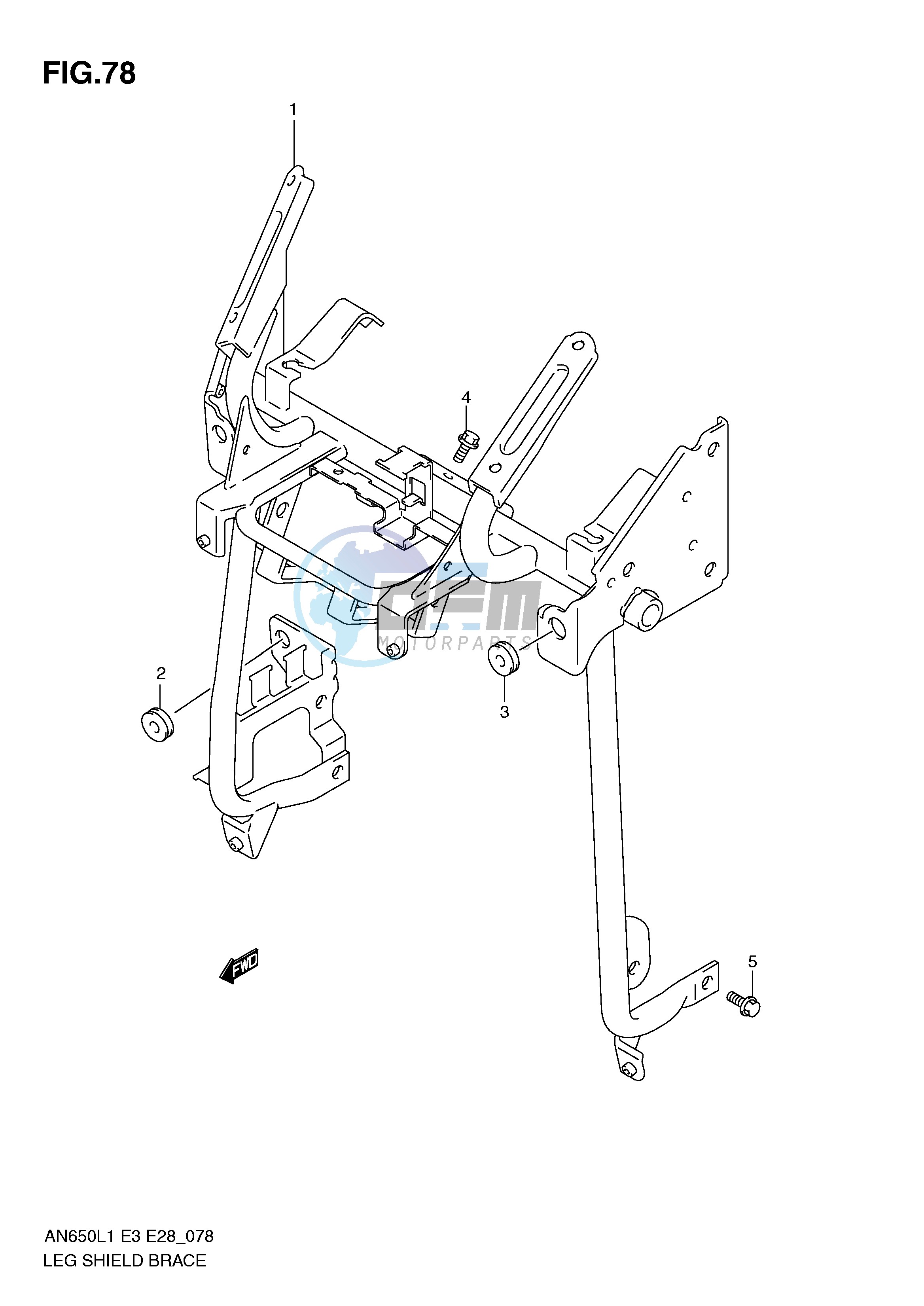 LEG SHIELD BRACE (AN650L1 E3)