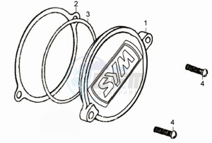 XS 125 drawing CYLINDER HEAD SIDE COVER