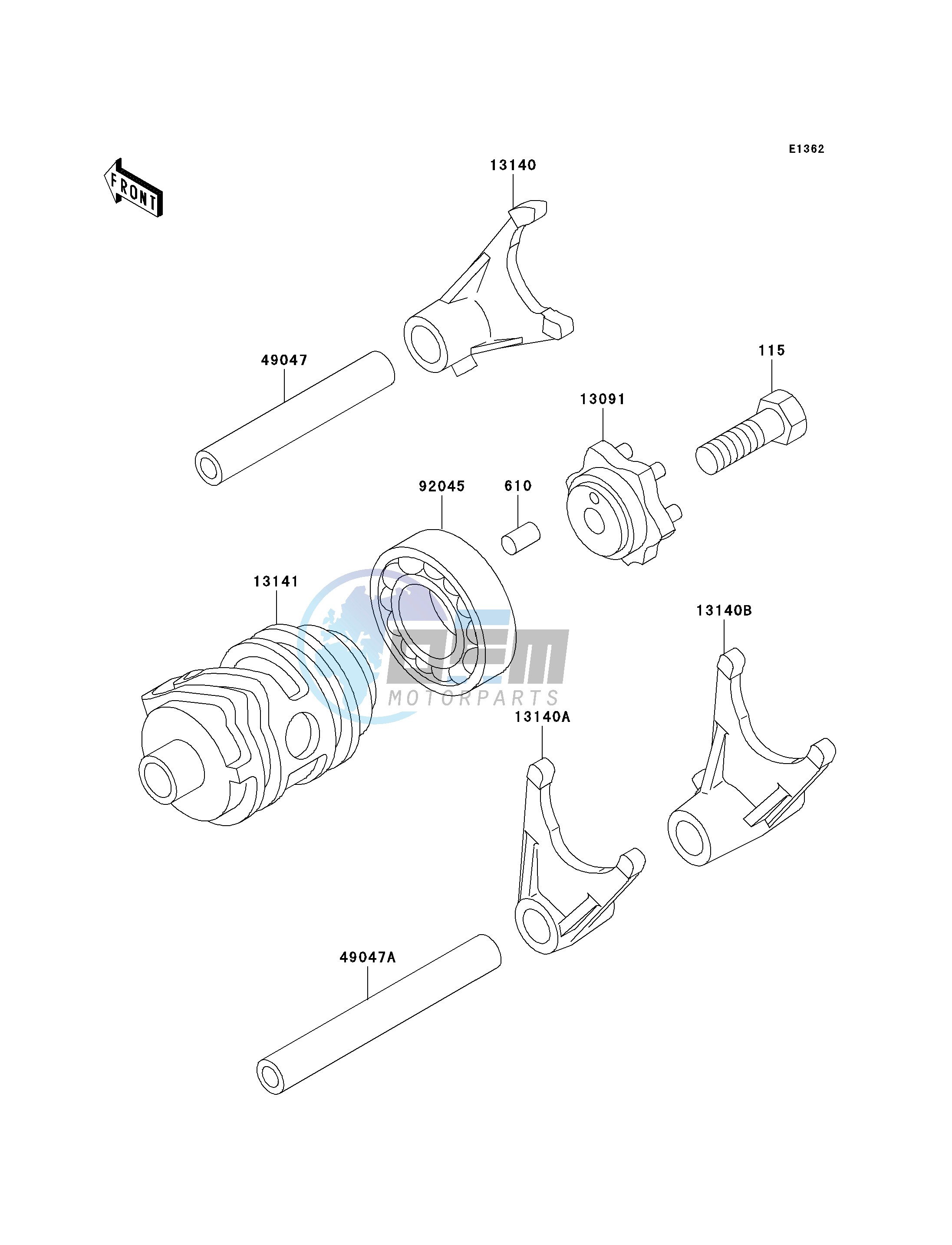 GEAR CHANGE DRUM_SHIFT FORK-- S- -