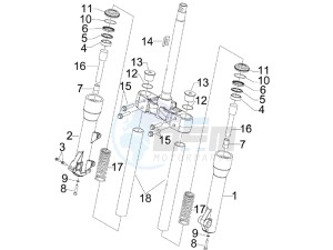 Beverly 500 (USA) USA drawing Fork components (Kayaba)