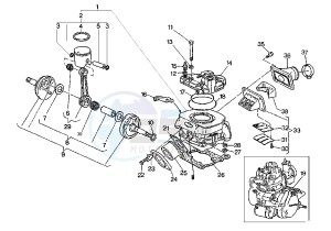 MITO EV 125 drawing CRANKSHAFT - CYLINDER