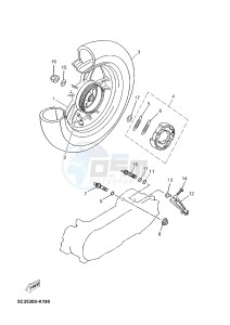 YN50FM NEO'S 4 (2CG7) drawing REAR WHEEL