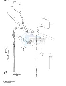 DR-Z250 (E24) drawing HANDLEBAR