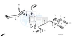 CBR125RWA Korea - (KO) drawing PEDAL