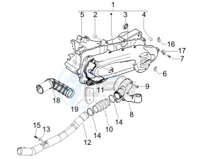 Zip & Zip 100 drawing Crankcase cover - Crankcase cooling