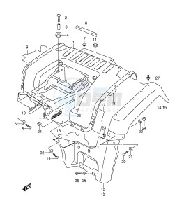 LT-A500F (E24) drawing REAR FENDER