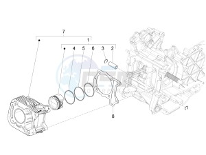 S 125 4T 3V ie drawing Cylinder - piston - wrist pin unit