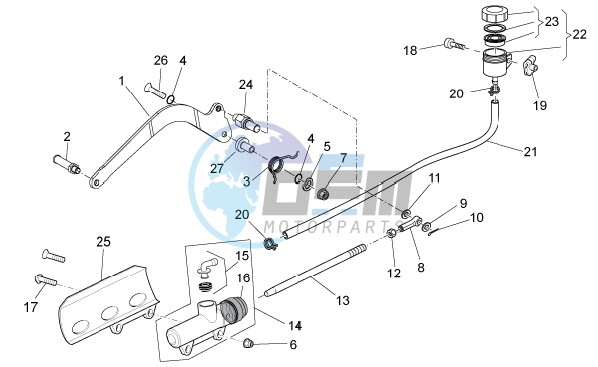 Rear master cylinder