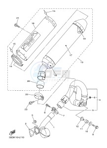 YZ450F (33DD 33DE 33DF 33DG) drawing EXHAUST