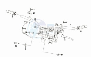 FIDDLE II 50 NEW ENGINE drawing HANDLEBAR / BRAKE LEVERS /CABLES