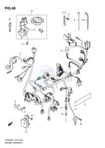 SV650S (E2) drawing WIRING HARNESS (SV650SL1 E2)